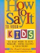 How To say It To Your Kids. Cover Image